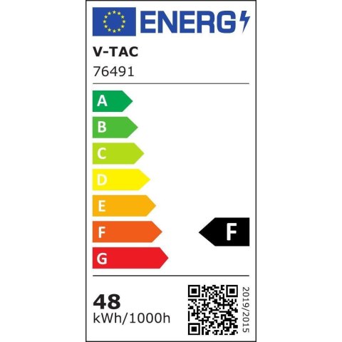 Plafon V-TAC 48W LED Kwadrat 42x42cm Natynkowy IP44 Czarny VT-8630B 4000K 5160lm