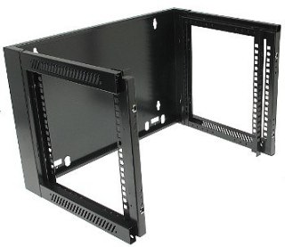 Szafa rack 19" 6U wisząca 600x450 RAL9004 drzwi s