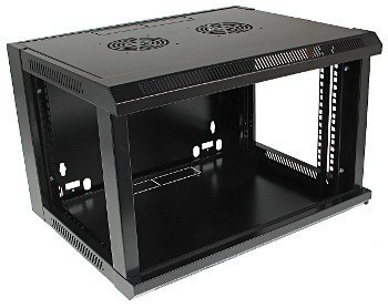 Szafa rack 19" 6U wisząca 600x450 RAL9004 drzwi s Szafa rack 19" 6U wisząca 600x450 RAL9004 drzwi s
