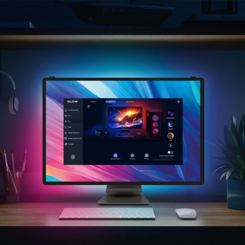 Podświetlenie monitora Glow Three PC 32 cali Podświetlenie monitora Glow Three PC 32 cali