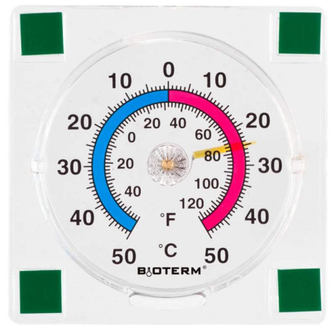 Termometr uniwersalny transparentny, samoprzylepny (-50°C do +50°C)