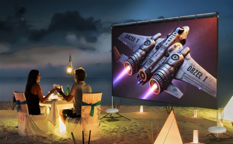 Przenośny ekran projekcyjny 120'' 4K Spacetronik SPACETRONIK