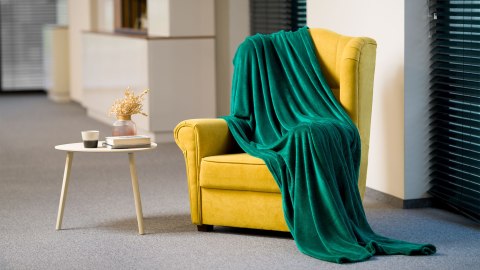 Koc polarowy 150x200 cm TEESA - zielony Koc polarowy 150x200 cm TEESA - zielony