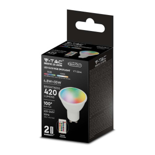 Żarówka LED V-TAC 4,8W GU10 Pilot VT-2244-N-1 RGB+3000K 420lm