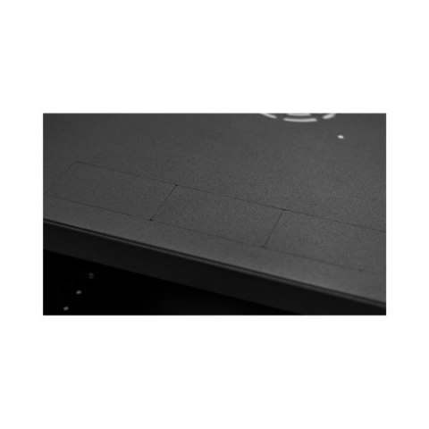 Szafa rack 19" 4U wisząca 450mm RAL9004 drzwi szk Szafa rack 19" 4U wisząca 450mm RAL9004 drzwi szk