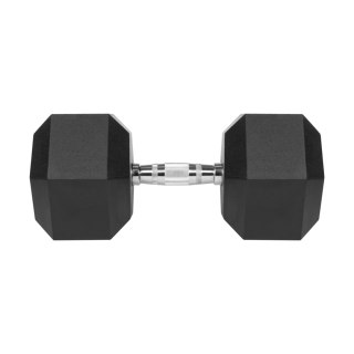Hantel żeliwny gumowany HEX 35 kg REBEL ACTIVE