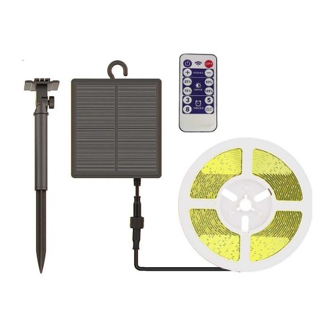 Taśma LED V-TAC Zasilanie Solarne 5mb Pilot IP67 VT-2835 4000K 120lm