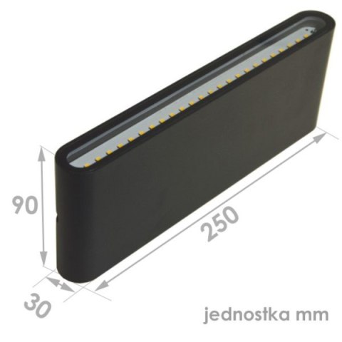 Oprawa elewacyjna LED Flow 2x9w 4000K antracyt Oprawa elewacyjna LED Flow 2x9w 4000K antracyt