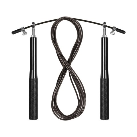 Skakanka bokserska aluminiowa z matalowym łożyskiem 300cm regulowana, REBEL ACTIVE