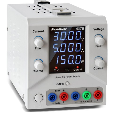 Zasilacz laboratoryjny 30V 5A PeakTech 6173 USB Zasilacz laboratoryjny 30V 5A PeakTech 6173 USB
