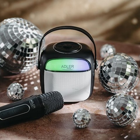 Adler Głośnik do karaoke z mikrofonem - SD/USB/AUX/Bluetooth