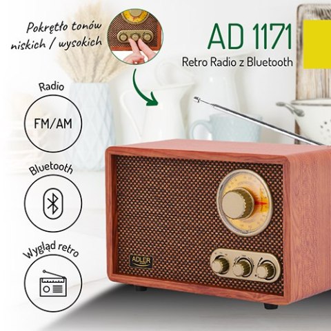 Adler Retro Radio z Bluetooth