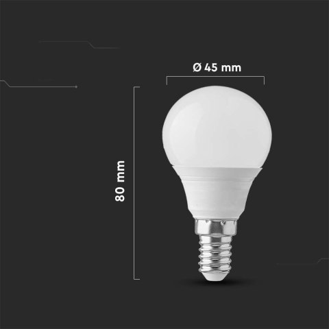 Żarówka LED V-TAC SAMSUNG CHIP 6,5W E14 Kulka P45 VT-270 3000K 600lm 5 Lat Gwarancji Żarówka LED V-TAC SAMSUNG CHIP 6,5W E14 Kulka P45 VT-270 3000K 600lm 5 Lat Gwarancji