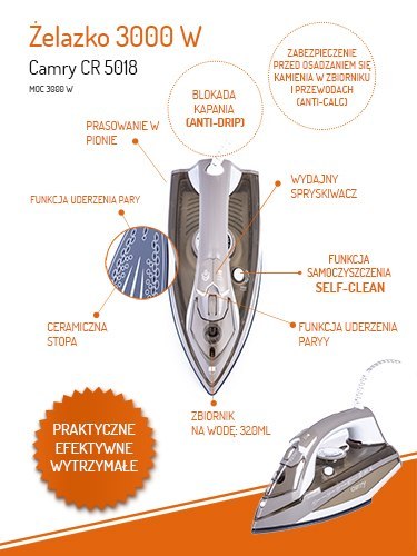 Camry Żelazko 3000 W