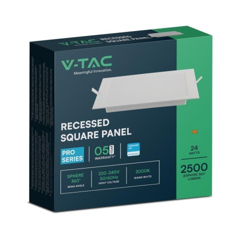 Panel Wpuszczany V-TAC 18W LED SAMSUNG CHIP Kwadrat 295x295mm VT-61024SQ-S 6500K 2640lm Panel Wpuszczany V-TAC 18W LED SAMSUNG CHIP Kwadrat 295x295mm VT-61024SQ-S 6500K 2640lm
