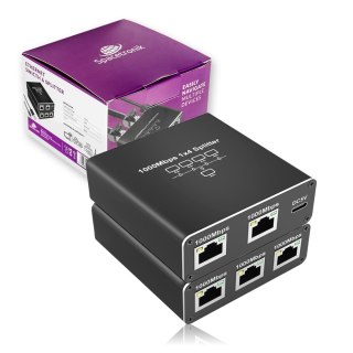 Rozdzielacz Ethernet RJ45 1 do 4 SP-SG104 Gigabit SPACETRONIK