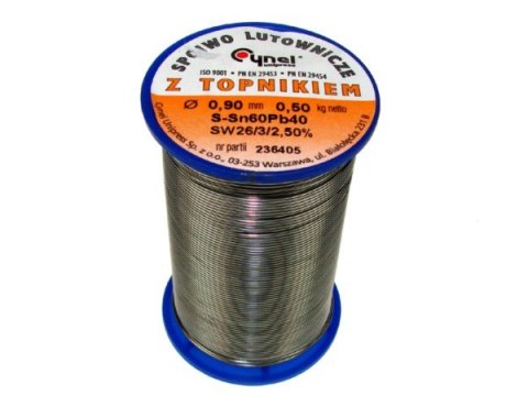 BOWI Cyna 0,90/ 500g Sn60Pb40 z topnikiem Cynel