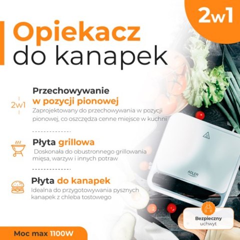 Adler Opiekacz do kanapek 2 w 1