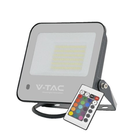 Projektor LED V-TAC 50W Czarny IP65 Pilot VT-44053 RGB+6500K 4000lm Projektor LED V-TAC 50W Czarny IP65 Pilot VT-44053 RGB+6500K 4000lm