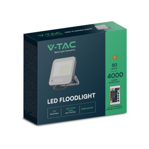 Projektor LED V-TAC 50W Czarny IP65 Pilot VT-44053 RGB+6500K 4000lm Projektor LED V-TAC 50W Czarny IP65 Pilot VT-44053 RGB+6500K 4000lm