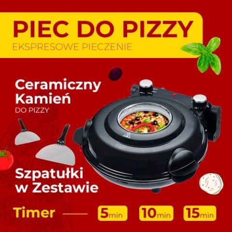 Adler Piec do pizzy - elektryczny - 5 stopni regulacji temp.