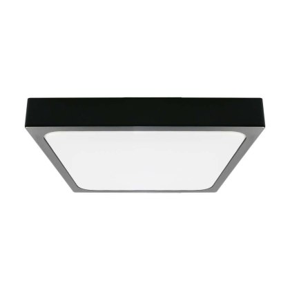 Plafon V-TAC 30W LED Kwadrat IP44 42x42cm Czarny VT-8630B-SQ 3000K 3000lm