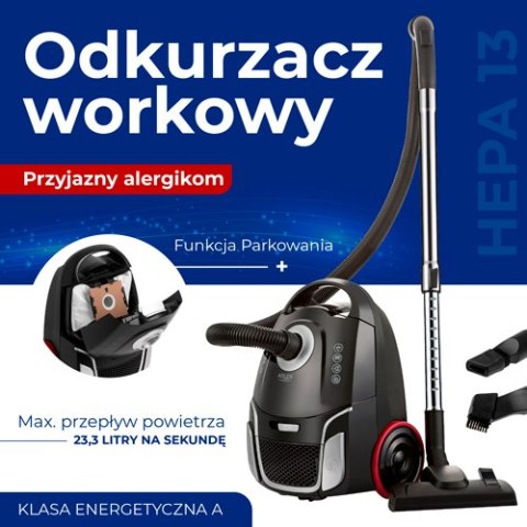 Adler Odkurzacz workowy przyjazny alergikom - HEPA 13