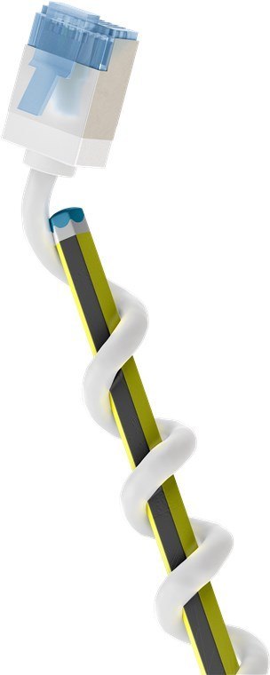 Kabel LAN Patchcord CAT 6A EXTRA FLEX biały 1m