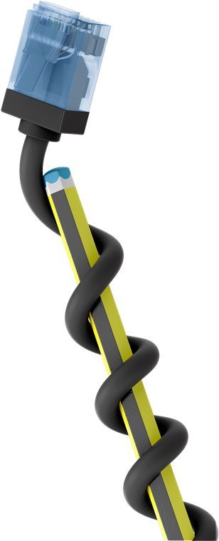 Kabel LAN Patchcord CAT 6A EXTRA FLEX czarny 1m