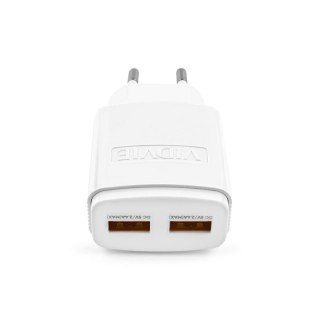 Ładowarka sieciowa dual USB + kabel Typu C 2400 mA