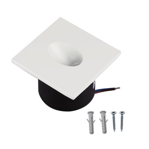 Oprawa Schodowa 3W LED V-TAC Kwadrat Biały 230V VT-1109 3000K 270lm Oprawa Schodowa 3W LED V-TAC Kwadrat Biały 230V VT-1109 3000K 270lm