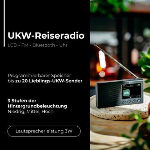 Adler Radio Przenośne - LCD - FM - Bluetooth - Zegar