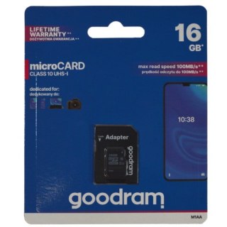 Karta pamięci micro SDHC GOODRAM 16GB Class10 UHS-