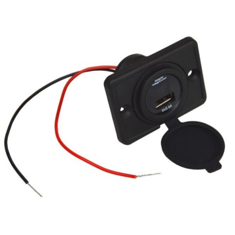 Ładowarka samochodowa montażowa 1x USB 12/24V 5V/2 Ładowarka samochodowa montażowa 1x USB 12/24V 5V/2