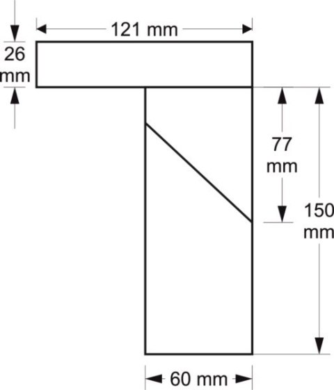 Oprawa sufitowa Rachid biała 60x150mm Oprawa sufitowa Rachid biała 60x150mm