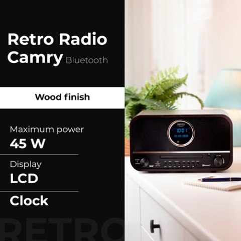 Camry Retro Radio z Bluetooth