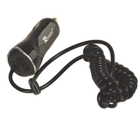 Ładowarka samochodowa USB Type-C + gn. USB --- Ładowarka samochodowa USB Type-C + gn. USB ---