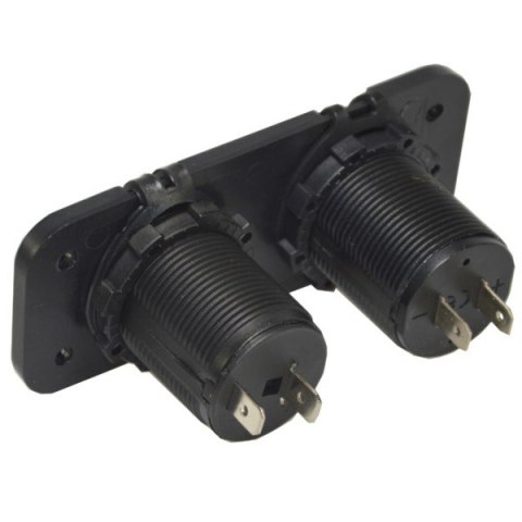 Ładowarka samochodowa montażowa 2x USB 12/24V -- Ładowarka samochodowa montażowa 2x USB 12/24V --