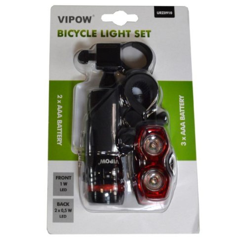 Lampa rowerowa LED zestaw przód + tył --- Lampa rowerowa LED zestaw przód + tył ---