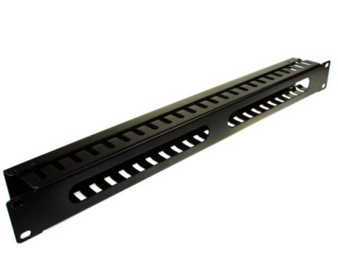 Organizator kabli 1U 24 uchwyty metal czarny Organizator kabli 1U 24 uchwyty metal czarny