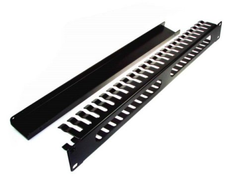 Organizator kabli 1U 24 uchwyty metal czarny Organizator kabli 1U 24 uchwyty metal czarny