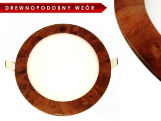 BOWI Panel led okragły Round 12W 230V drewnopodobny A W