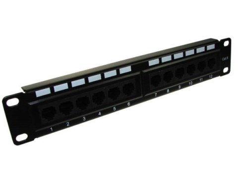 Patch panel 12-port UTP6 1U 10" złącza krone Patch panel 12-port UTP6 1U 10" złącza krone