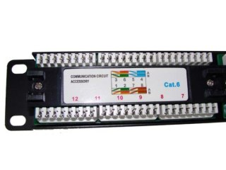 Patch panel 12-port UTP6 1U 10" złącza krone