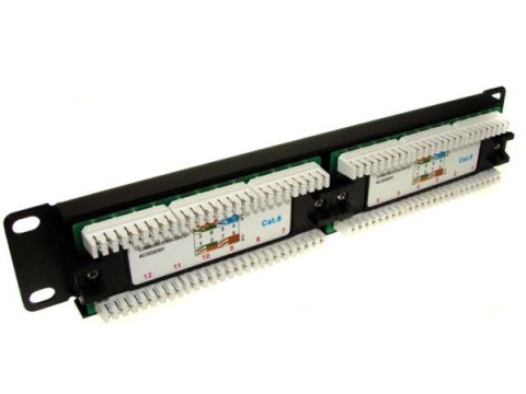 Patch panel 12-port UTP6 1U 10" złącza krone Patch panel 12-port UTP6 1U 10" złącza krone