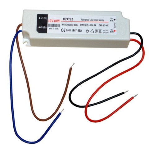 Zasilacz LED 12V 40W napięciowy IP67 plastik EK Zasilacz LED 12V 40W napięciowy IP67 plastik EK