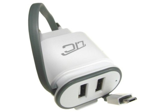 Ładowarka sieciowa micro USB 2,0A + 2x gniazdo -- Ładowarka sieciowa micro USB 2,0A + 2x gniazdo --