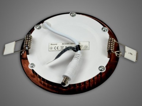Panel led okragły Round 6W 230V mosiądz DW