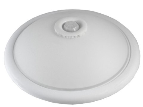 Plafon 2x40W E27 z czujnikiem PIR szkło milky Plafon 2x40W E27 z czujnikiem PIR szkło milky