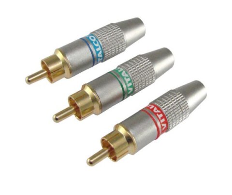 Wtyk RCA Vitalco złoty metal -- Wtyk RCA Vitalco złoty metal --